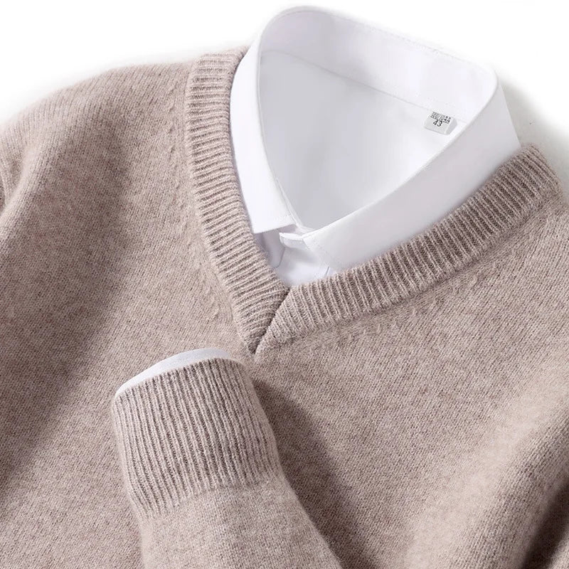 Male Wool Knitwear Jumpers Bottoming shirt Plus Size