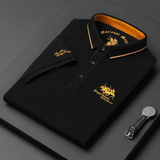 Embroidered Polo Shirt  Korean Fashion for Men's